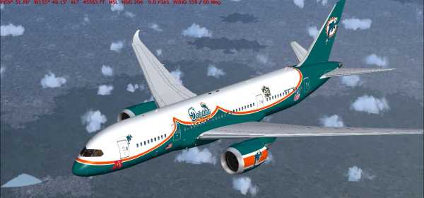 FS2004/FSX – Miami Dolphins Boeing 787-8 – Welcome to Perfect Flight